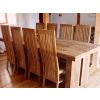 2.4m Reclaimed Teak Dining Table with 8 Vikka Dining Chairs - 6